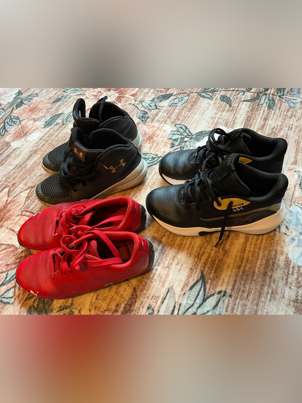 Under Armour & Puma Kids Shoes Size 3